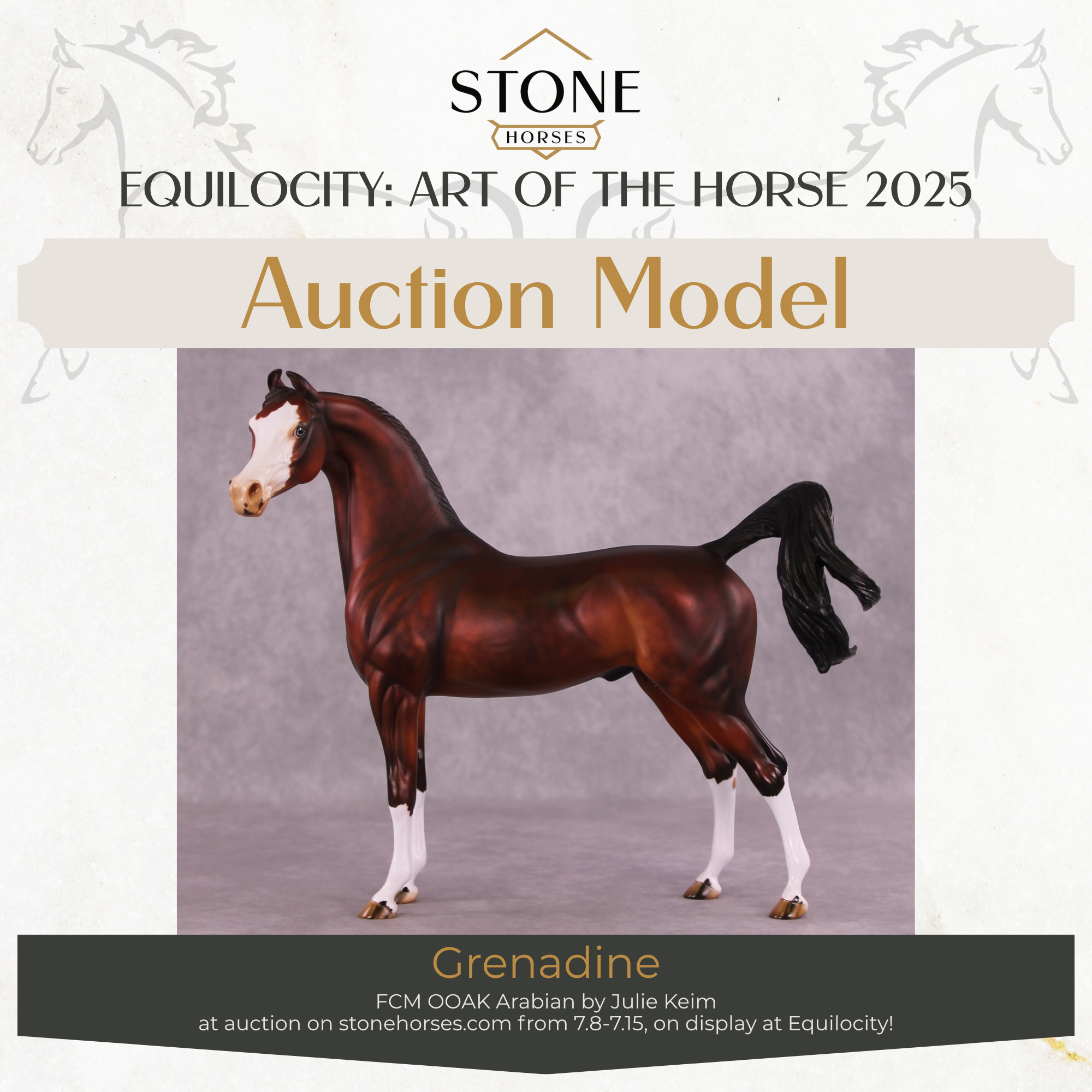 "Grenadine" OOAK FCM Arabian by Julie Keim Auction EQ25 07/15/25