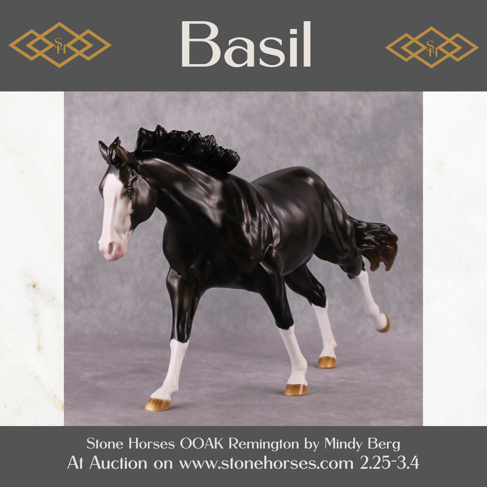 "Basil" OOAK Sunburnt Black Remington By Mindy Berg Best Offer 03/04/2025