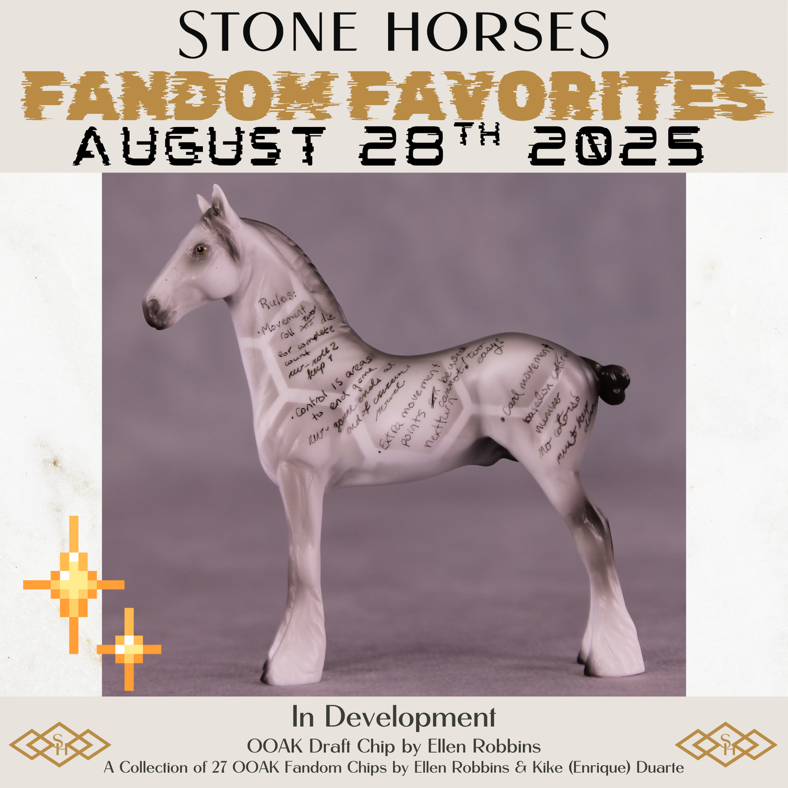 In Development OOAK Chip Standing Draft by Ellen Robbins SCD25