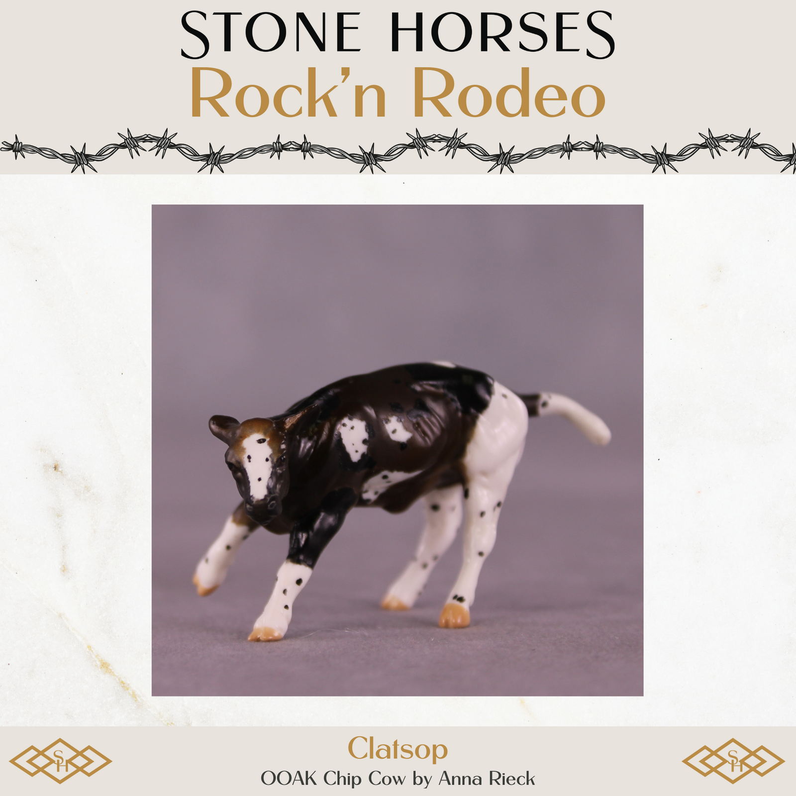 Clatsop OOAK Chip Cow by Anna Rieck Special Chip Drop