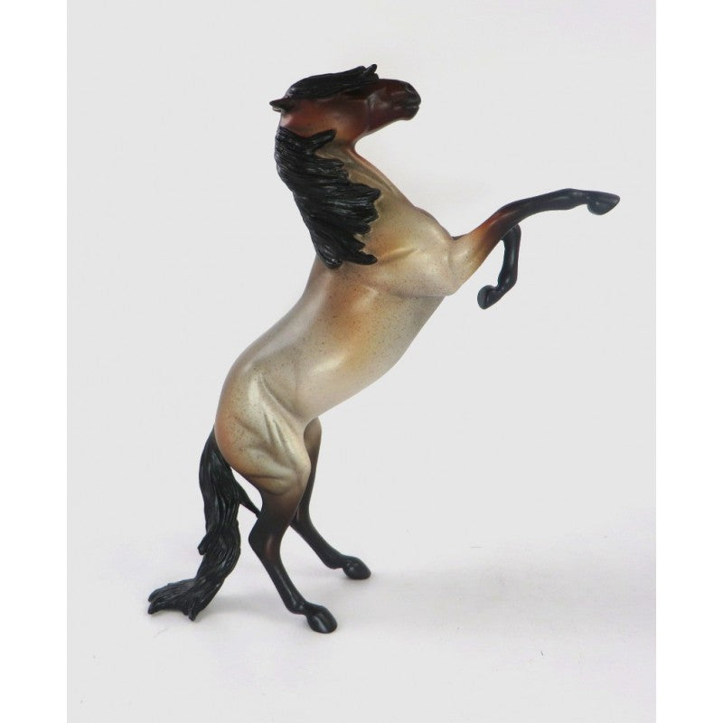 DARK SECRET-OOAK BAY ROAN REARING PEBBLES MUSTANG MODEL HORSE