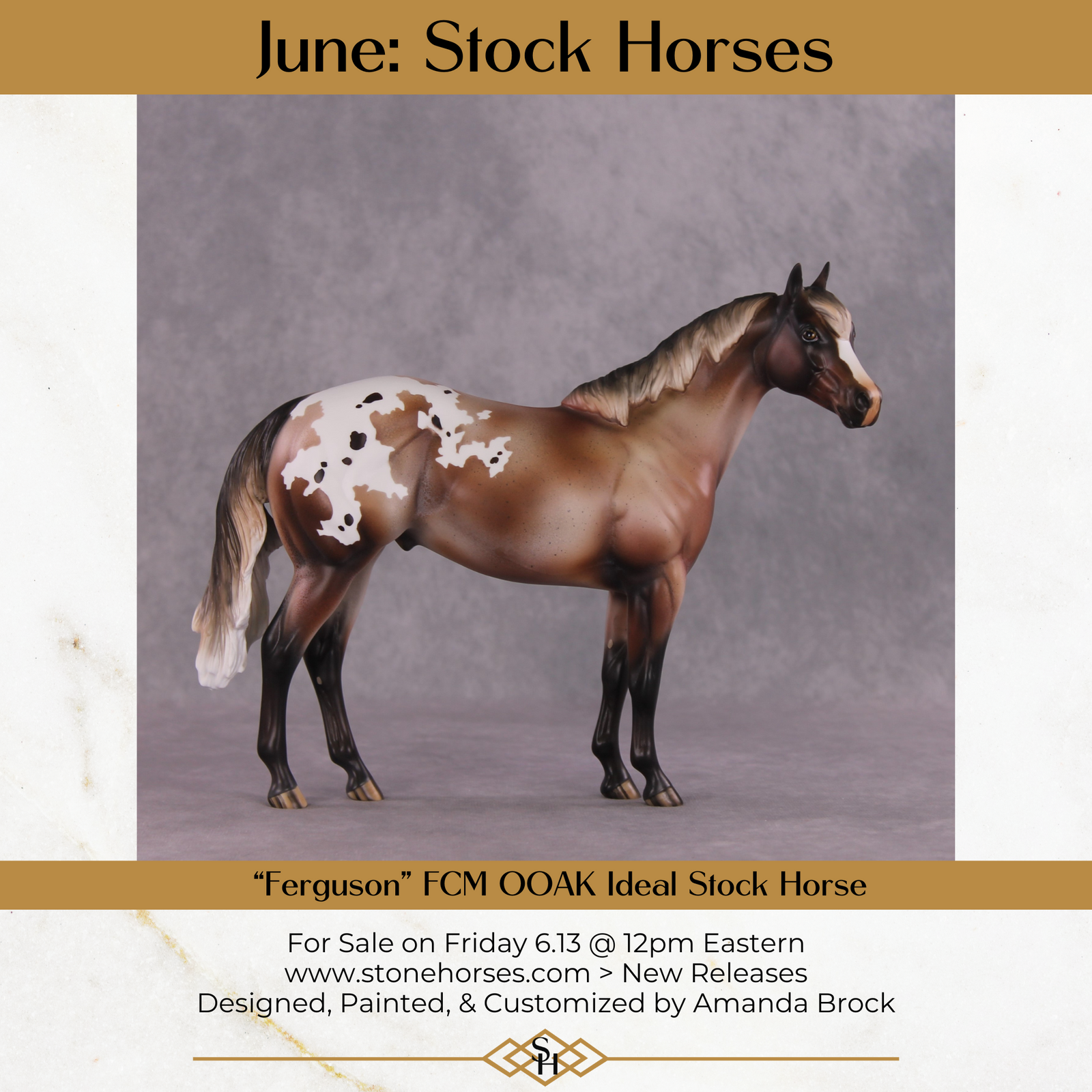 "Ferguson" OOAK FCM ISH By Amanda Brock - June GemStones Series