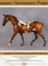 "Argentine" OOAK Custom Chestnut Manchado Pony Stone By Kristen Cermele -Gemstone Series