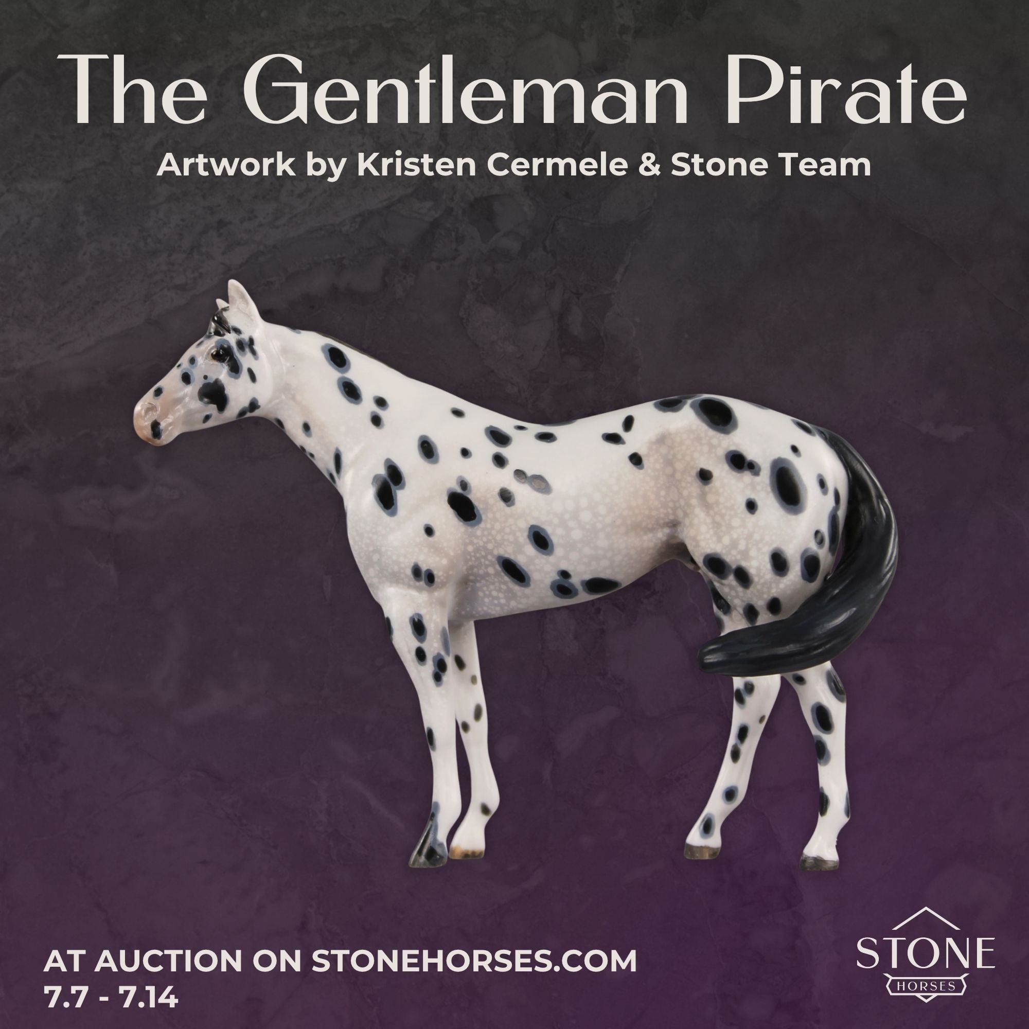 The Gentleman Pirate OOAK FCM Chip Stock Horse by Kristen Cermele EQ26
