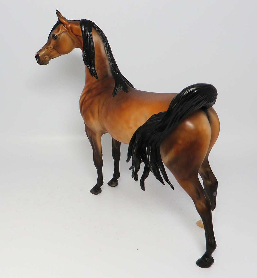 4TH OF JULY-OOAK DAPPLE BAY ARABIAN MODEL HORSE BY DAWN QUICK EQ 2017