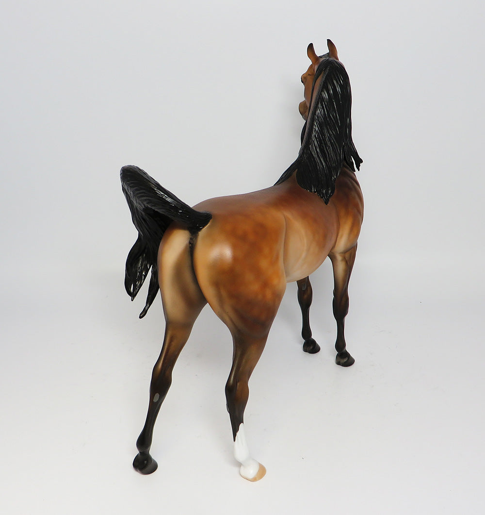 4TH OF JULY-OOAK DAPPLE BAY ARABIAN MODEL HORSE BY DAWN QUICK EQ 2017
