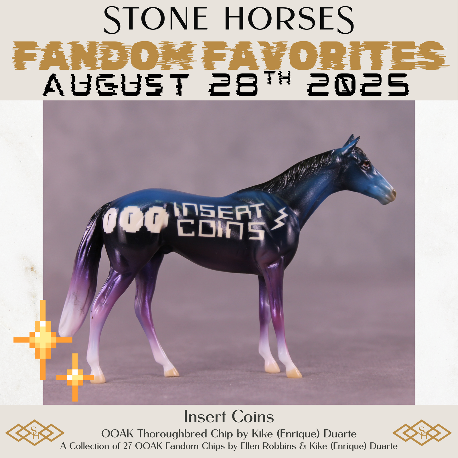 Insert Coins OOAK Chip Thoroughbred by Kike (Enrique) Duarte SCD25