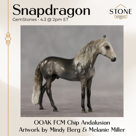 Snapdragon OOAK FCM Chip Andalusian by Mindy Berg & Melanie Miller GS26
