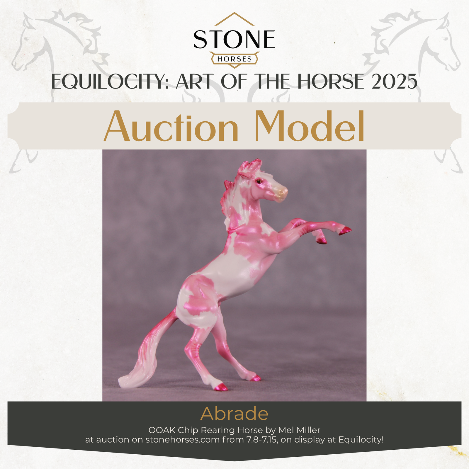 "Abrade" OOAK Rearing Chip by Mel Miller EQ25 Auction 07/15/25