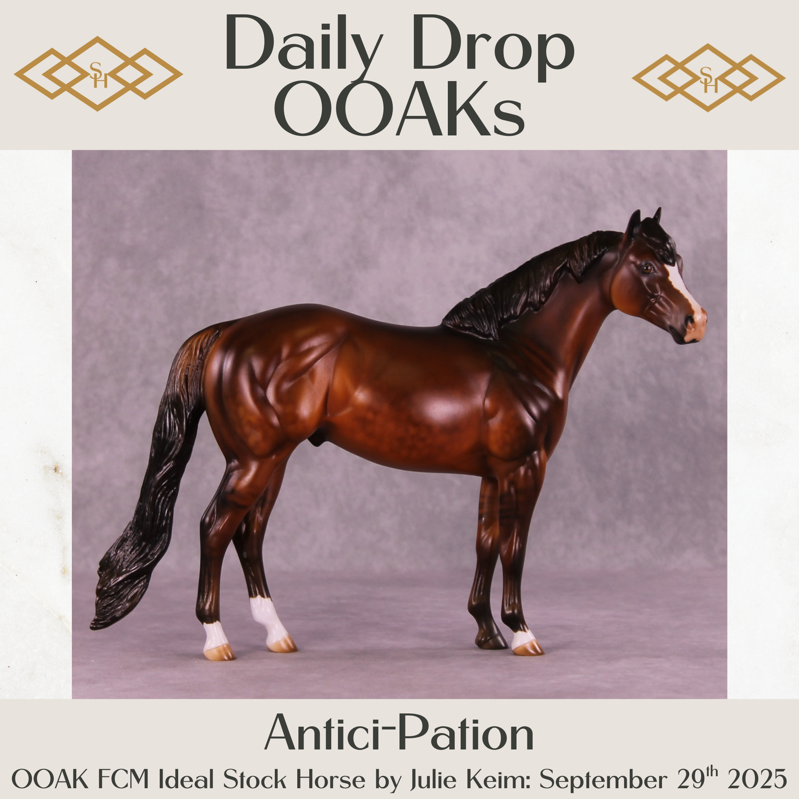 Antici-Pation OOAK FCM Ideal Stock Horse by Julie Keim DDOOAKs25