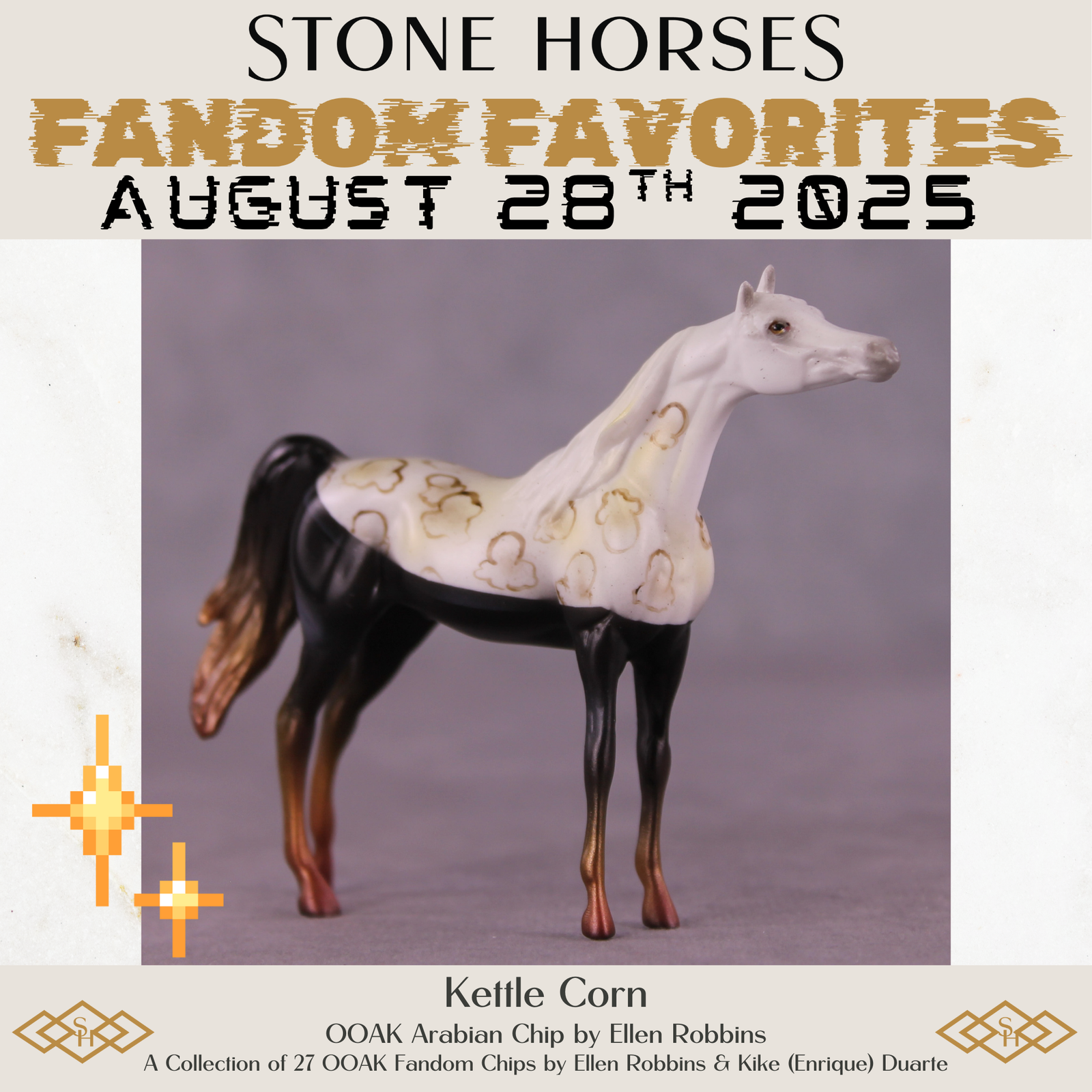 Kettle Corn OOAK Chip Arabian by Ellen Robbins SCD25