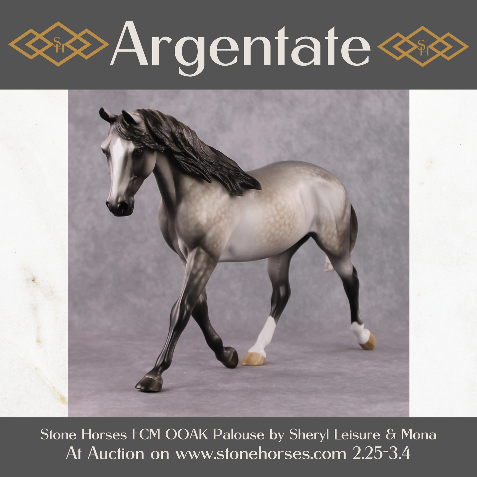 "Argentate" OOAK Custom Dapple Grey Palouse By Sheryl Leisure Best Offer 03/04/2025