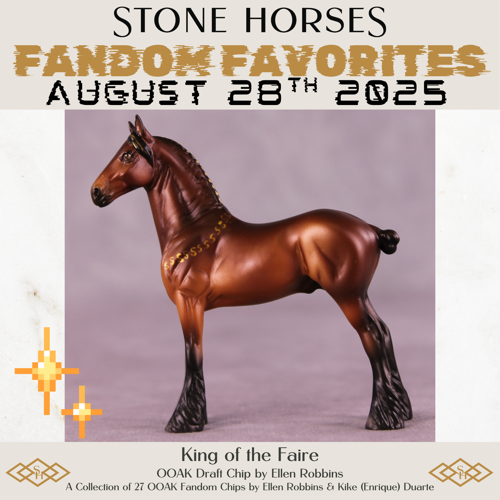 King of the Faire OOAK Chip Standing Draft by Ellen Robbins SCD25