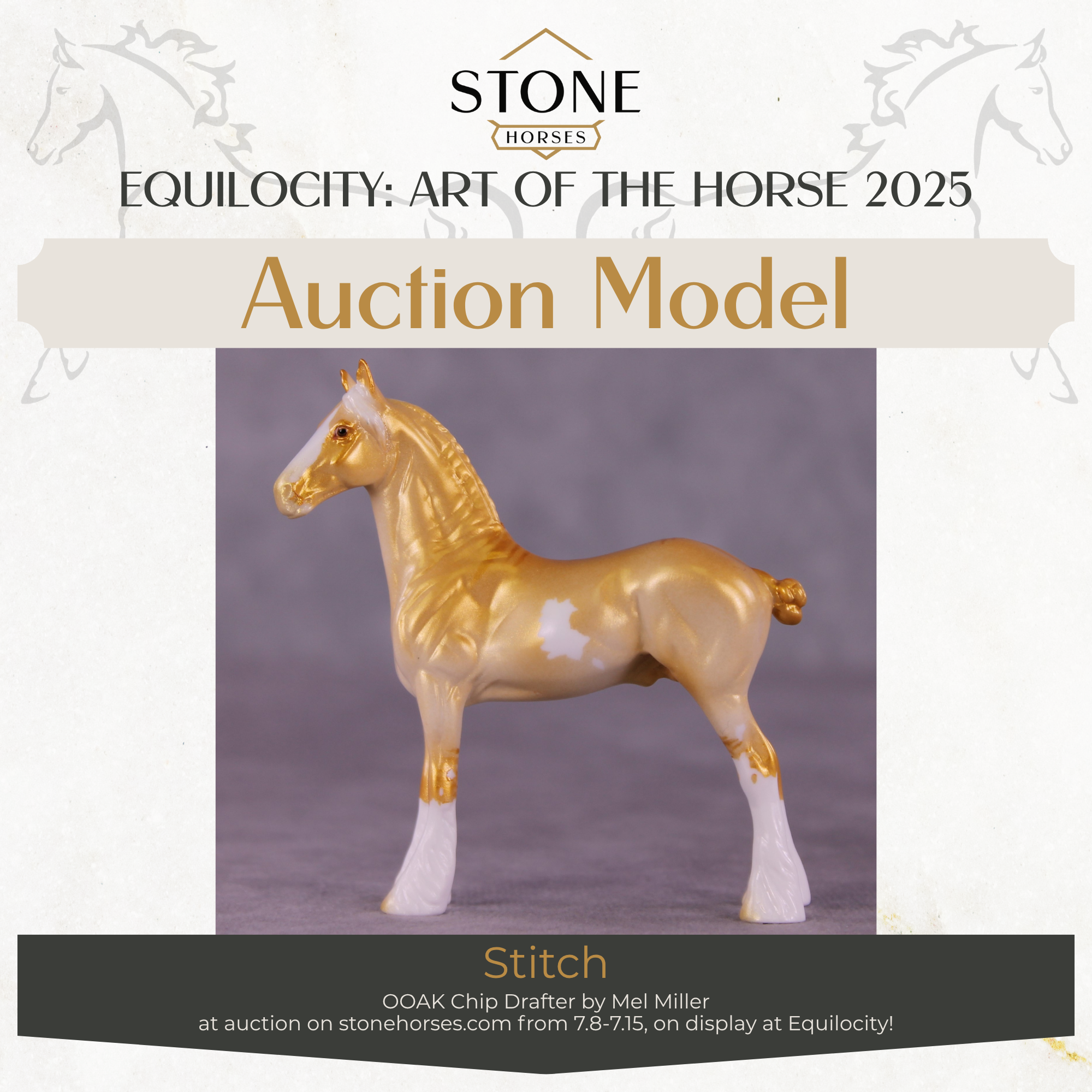 "Stitch" OOAK Draft Chip by Mel Miller EQ25 Auction 07/15/25