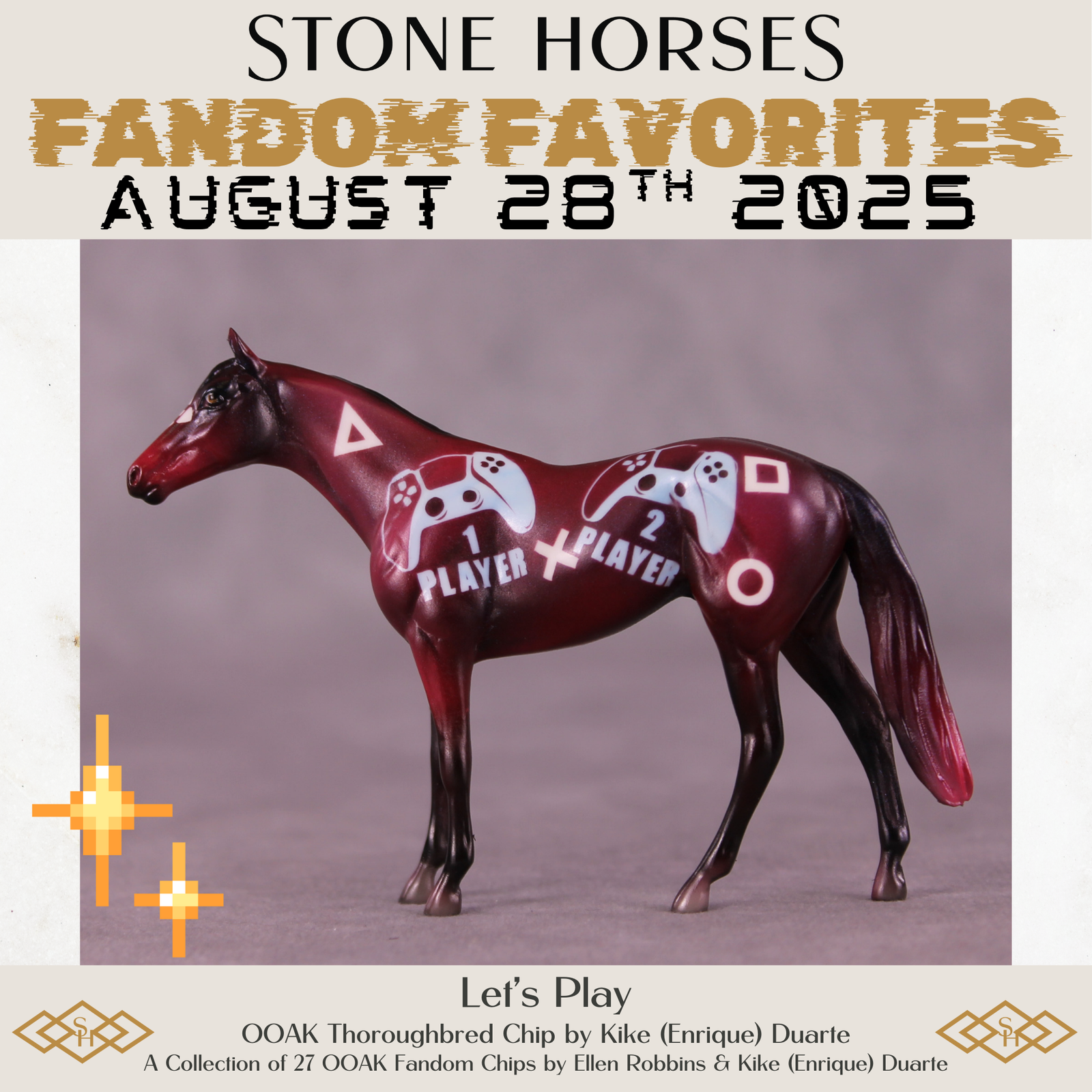 Let's Play OOAK Chip Thoroughbred by Kike (Enrique) Duarte SCD25