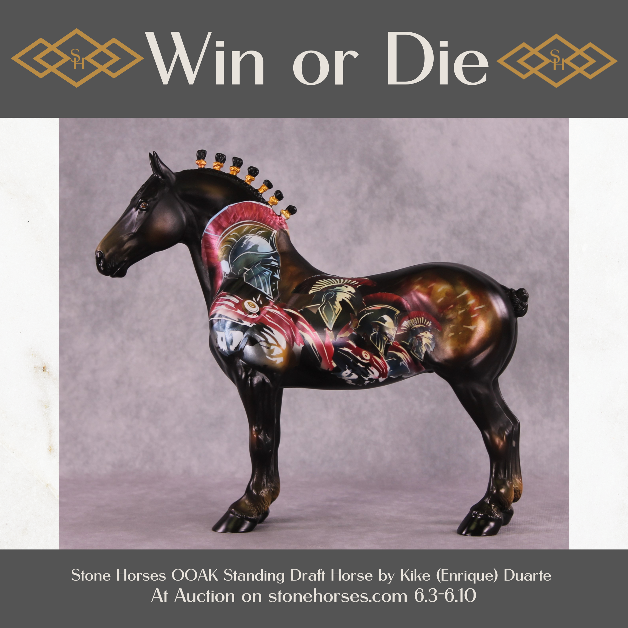 "Win or Die" OOAK Standing Drafter By Kike Duarte Best Offer 6/10/25