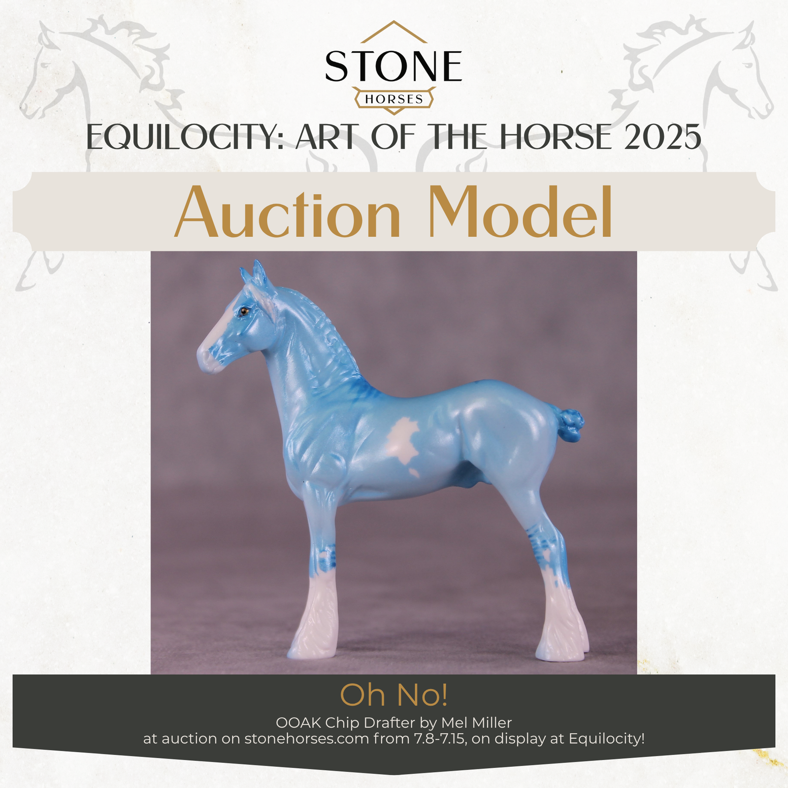 "Oh No!" OOAK Draft Chip by Mel Miller EQ25 Auction 07/15/25