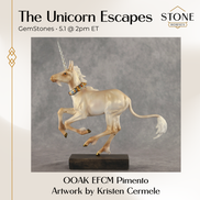 The Unicorn Escapes OOAK EFCM Pimento by Kristen Cermele GS26