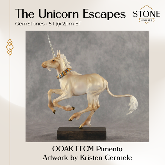 The Unicorn Escapes OOAK EFCM Pimento by Kristen Cermele GS26