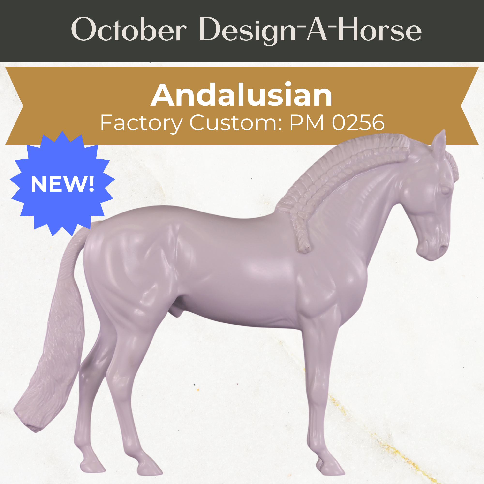 Design-A-Horse Stone Andalusian Stallion PM0256 - October release 2025