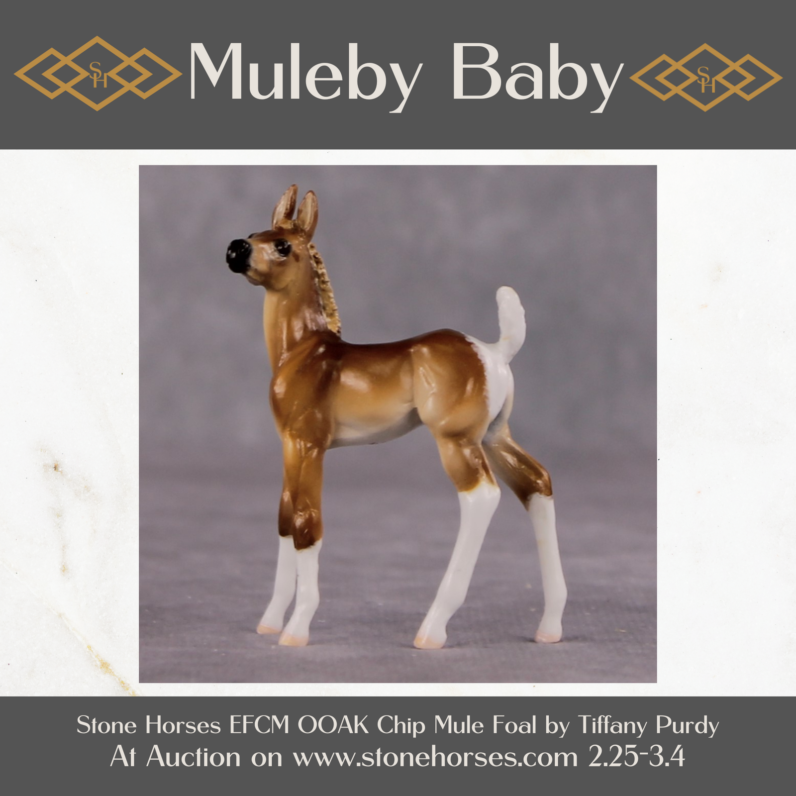 "Muleby Baby" OOAK Mule Foal Custom Chip By Tiffany Purdy Best Offer