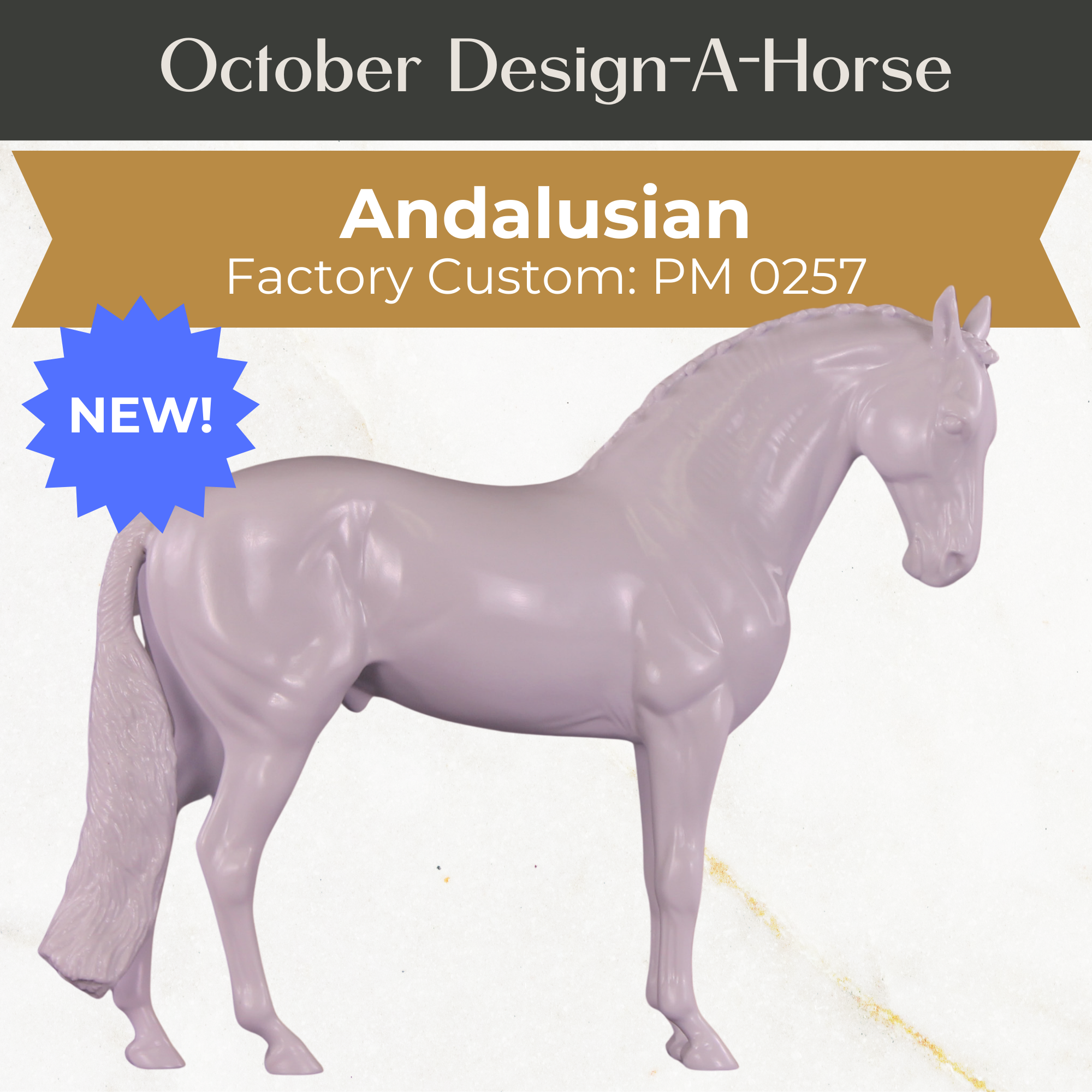 Design-A-Horse Stone Andalusian Stallion PM0257 - October release 2025
