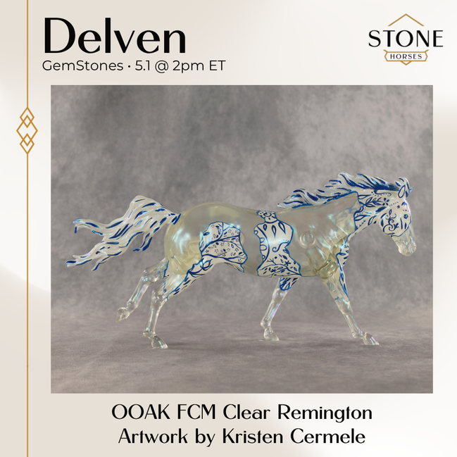 Delven OOAK FCM Clear Remington by Kristen Cermele GS26