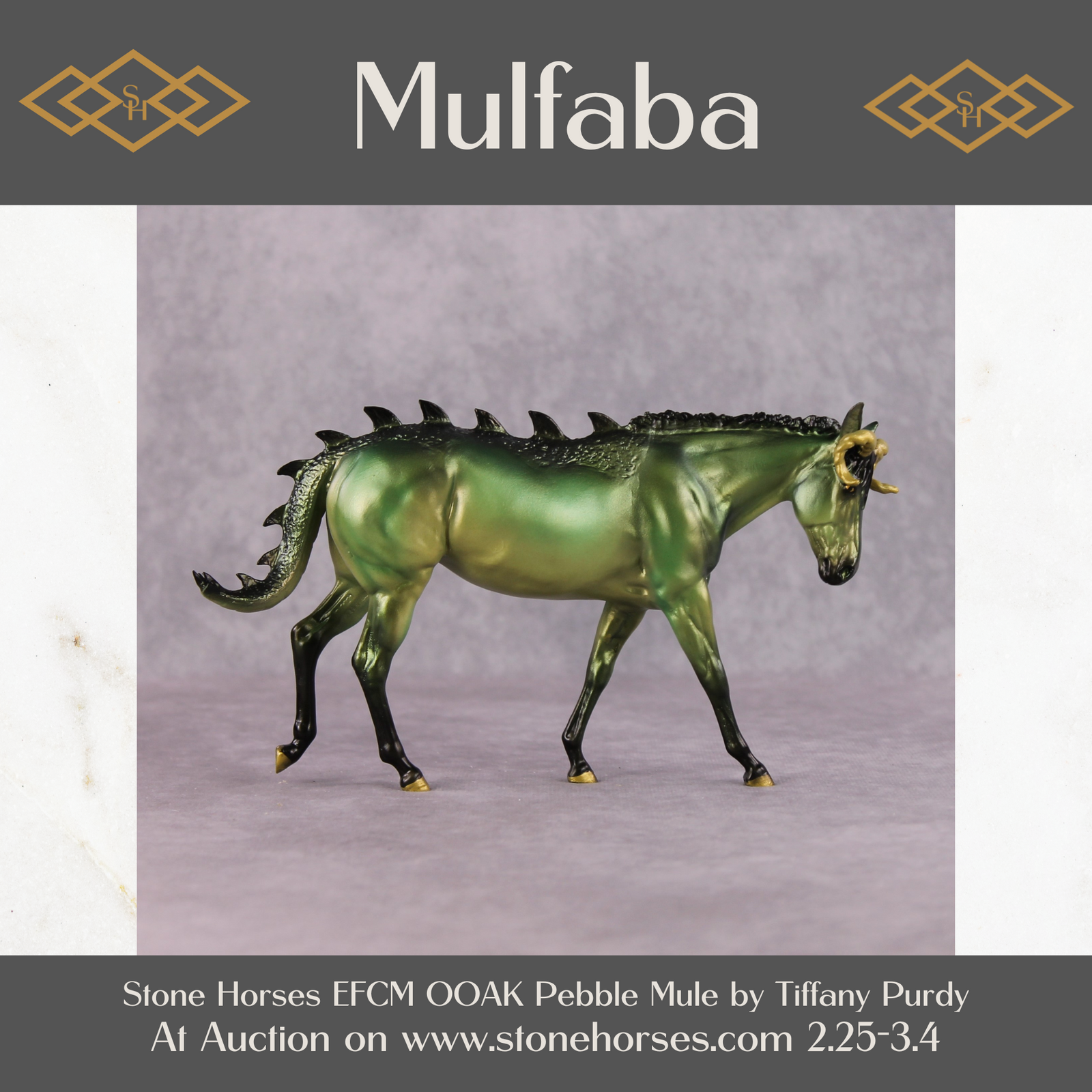 "Mulfaba" OOAK Dragon Deco EFCM Pebble Mule By Tiffany Purdy Best Offer