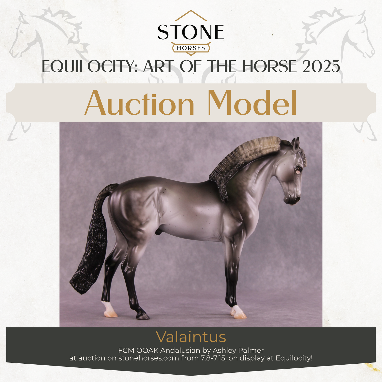 "Valaintus" OOAK FCM Andalusian by Ashley Palmer EQ25 Auction 07/15/25