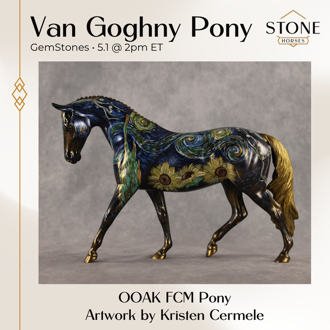 Van Goghny Pony OOAK FCM Pony by Kristen Cermele GS26