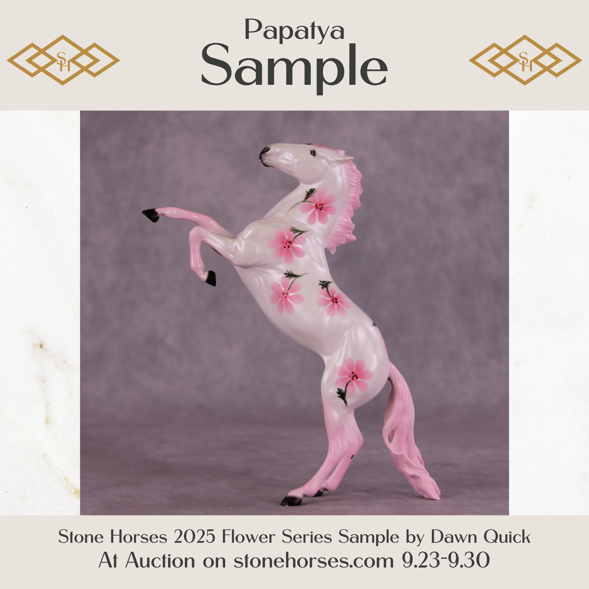 Papatya Sample FCM Pebble Rearing Horse by Dawn Quick SS925
