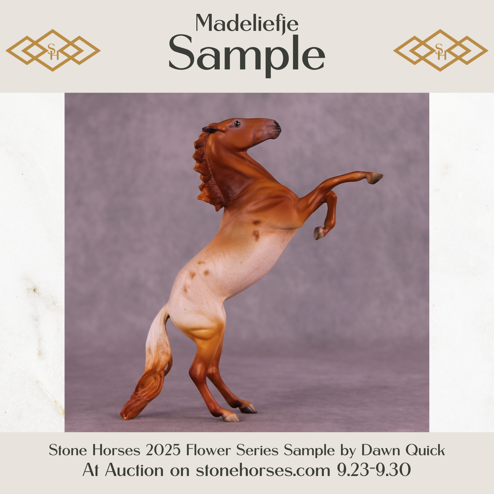 Madeliefje Sample FCM Pebble Rearing Horse by Dawn Quick SS925