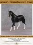 "Badger Badger" OOAK Softly Dappled Black Pony Stone By Kristen Cermele -Gemstone Series