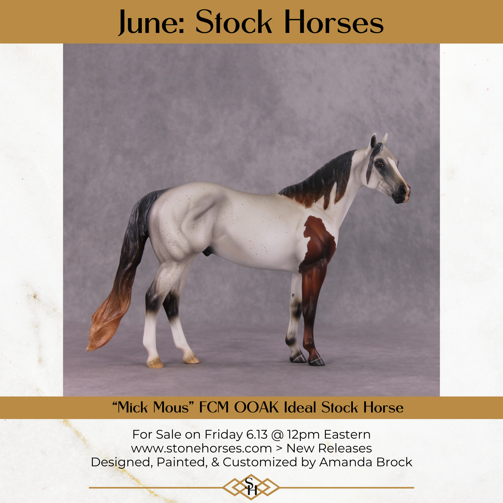 "Mick Mous" OOAK FCM ISH By Amanda Brock - June GemStones Series