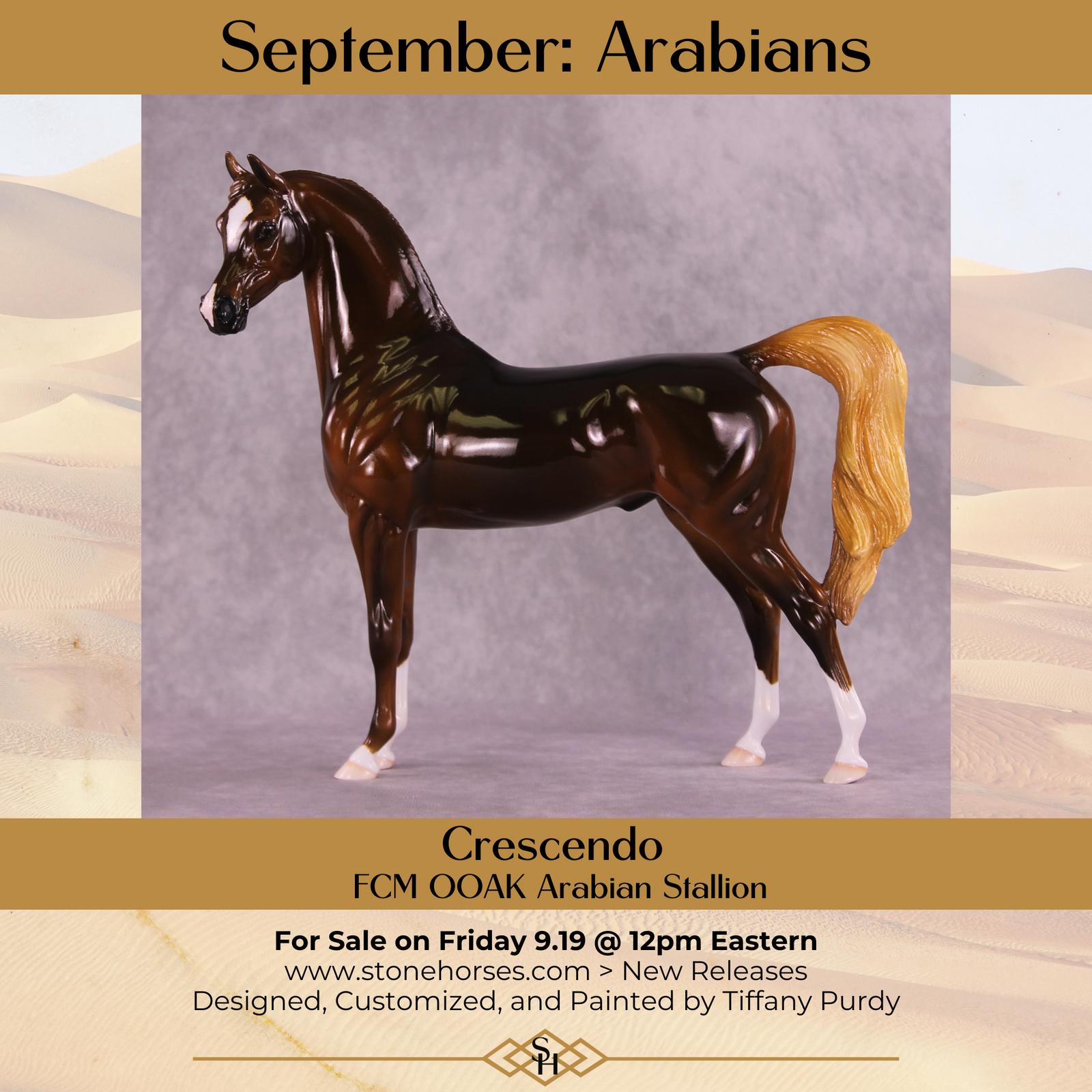 Crescendo OOAK FCM Arabian Stallion by Tiffany Purdy GS925
