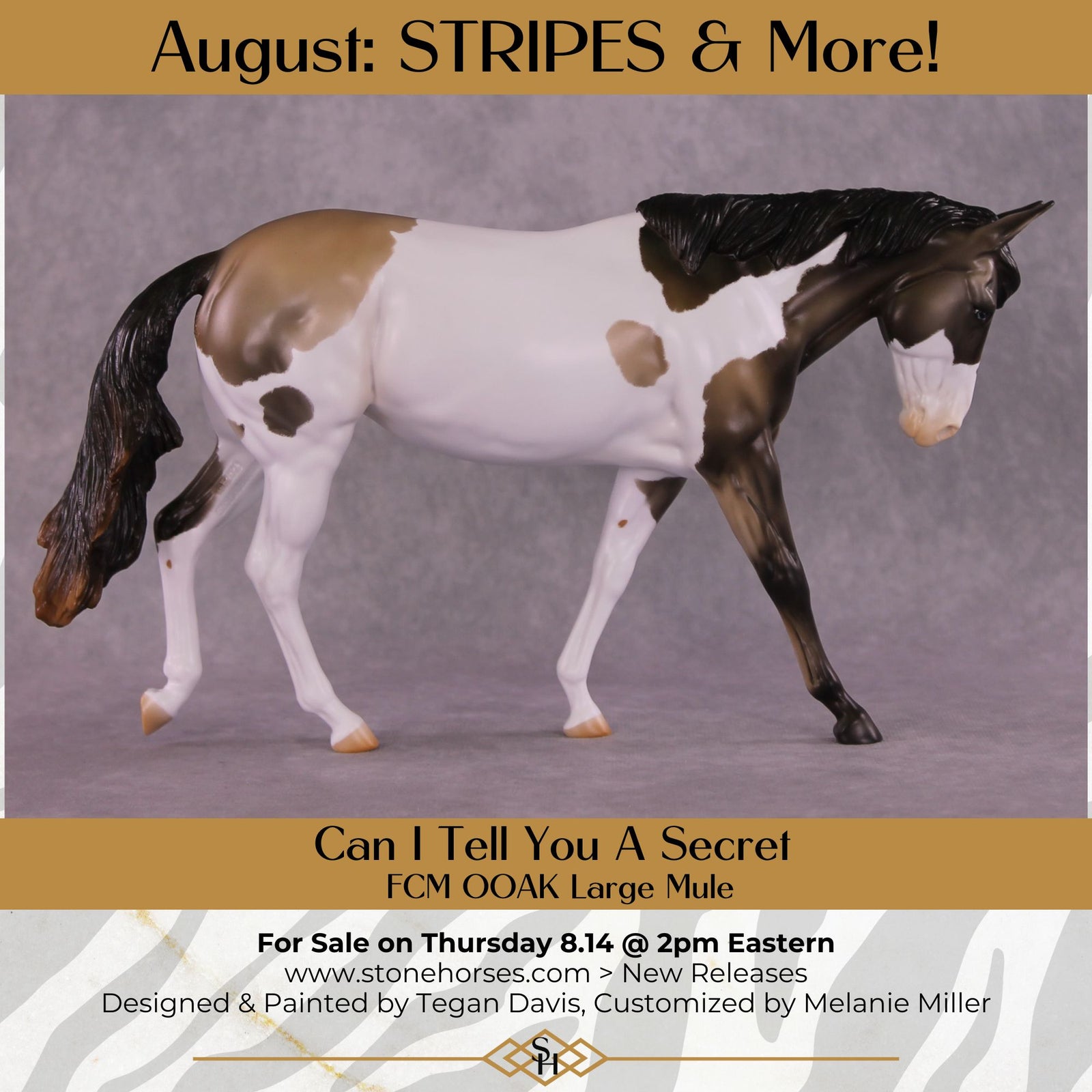 Can I Tell You A Secret OOAK FCM Large Mule by Tegan Davis GS825