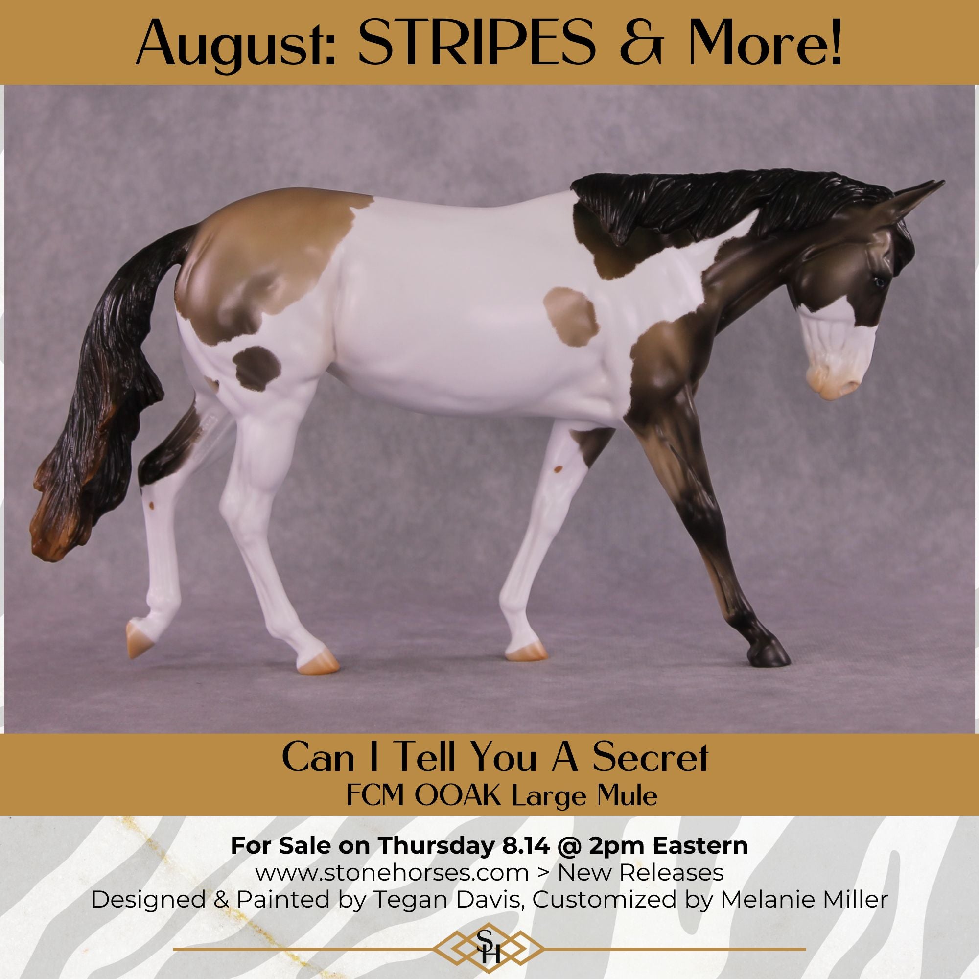 Can I Tell You A Secret OOAK FCM Large Mule by Tegan Davis GS825