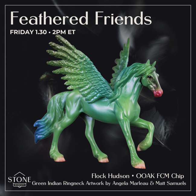 Flock Hudson FCM OOAK Chip Friesian by Angela Marleau and Matt Samuels FTF26