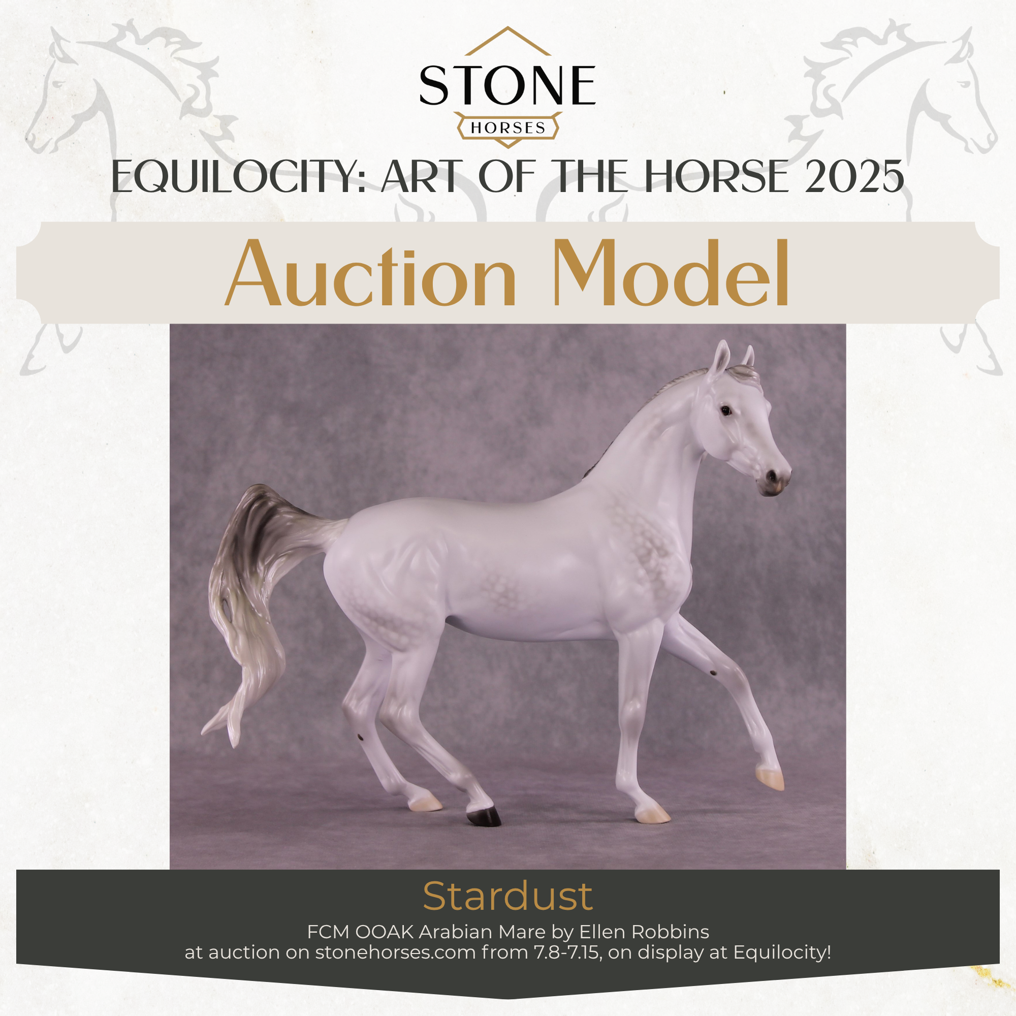 &quot;Stardust&quot; OOAK FCM Arab Mare by Ellen Robbins EQ25 Auction 07/15/25