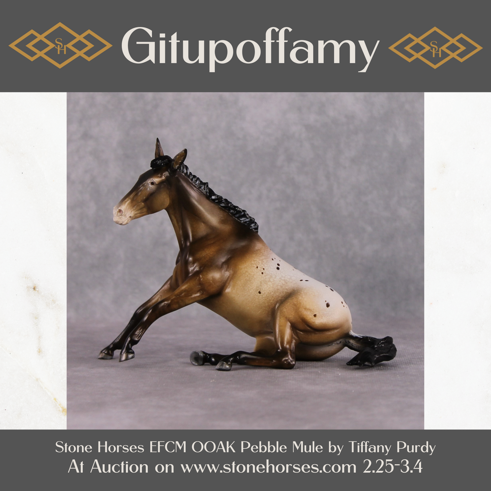 "Gitupoffamy" OOAK Bay Appy Custom Pebble Mule By Tiffany Purdy Best Offer