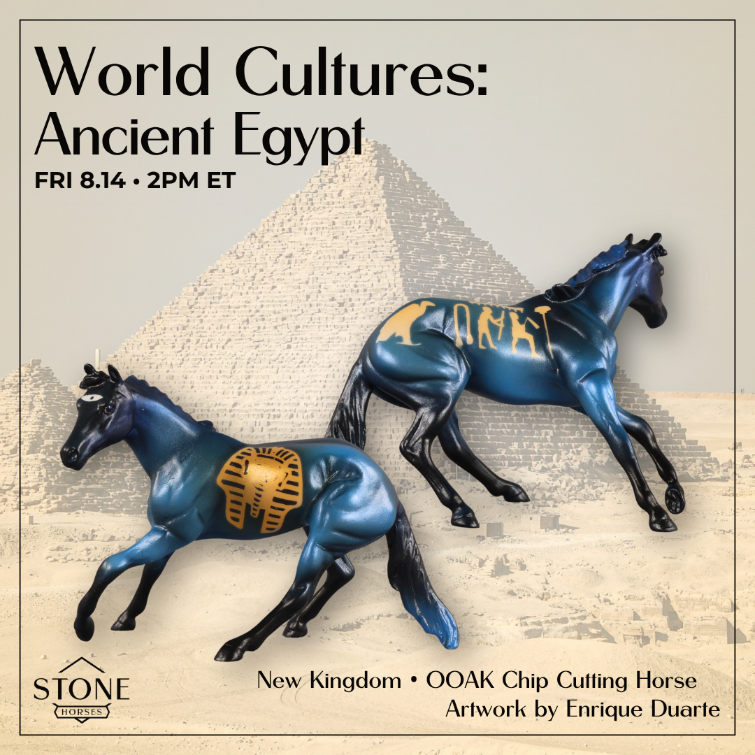 New Kingdom OOAK Chip Cutting Horse by Enrique Duarte WC26