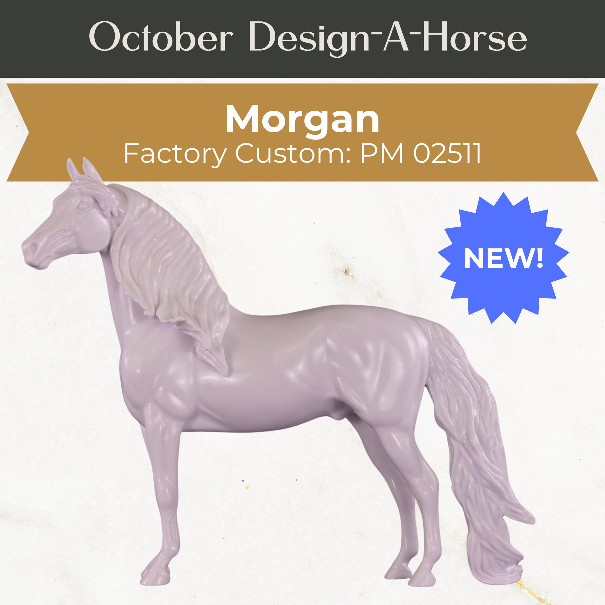 Design-A-Horse Stone Morgan Stallion PM02511 - October release 2025
