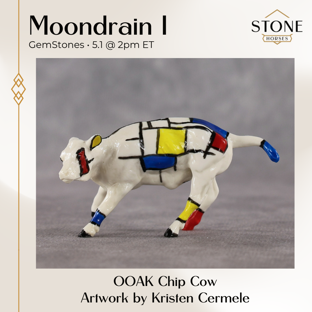 Mooondrain I OOAK Chip Cow by Kristen Cermele GS26