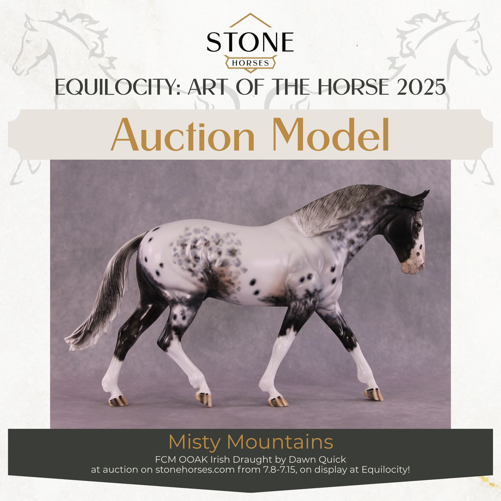 "Misty Mountains" OOAK FCM Irish Draught by Dawn Quick EQ25 Auctions 07/15/25