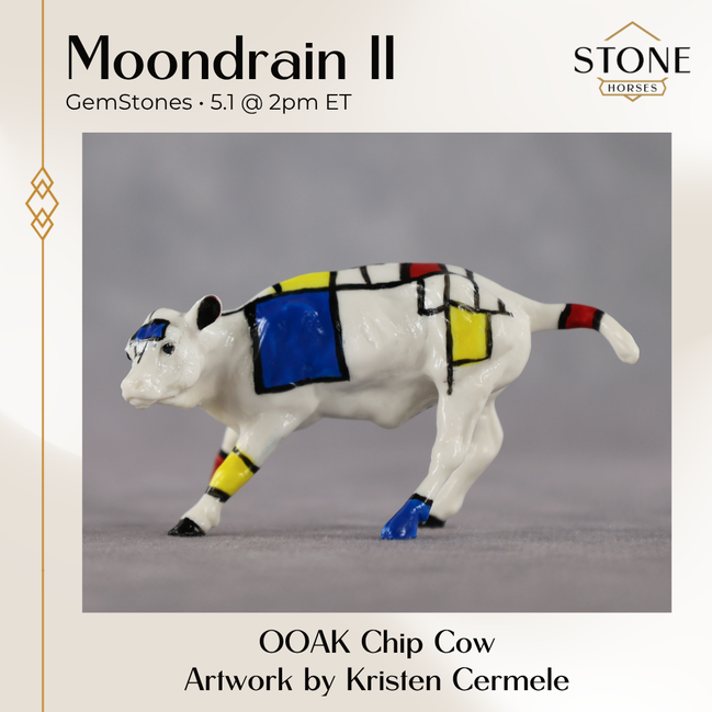 Mooondrain II OOAK Chip Cow by Kristen Cermele GS26