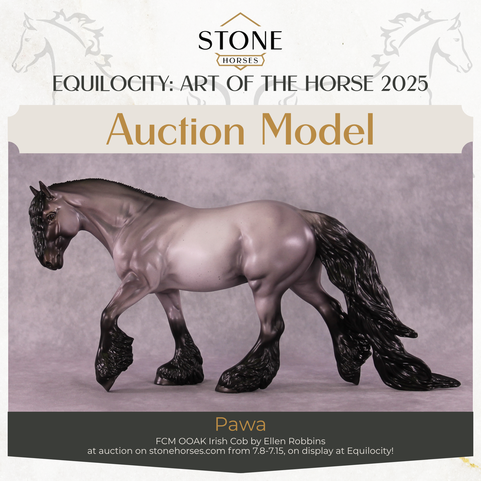 "Pawa" OOAK FCM Irish Cob By Ellen Robbins EQ25 Auction 07/15/25