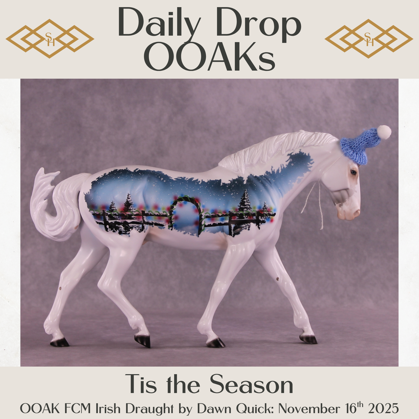 Tis the Season OOAK FCM Irish Draught by Dawn Quick DDOOAKs25