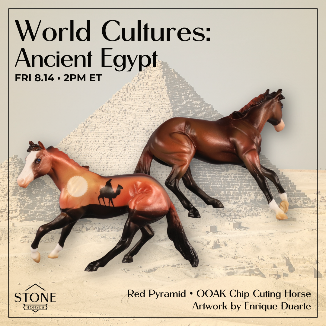 Red Pyramid OOAK Chip Cutting Horse by Enrique Duarte WC26