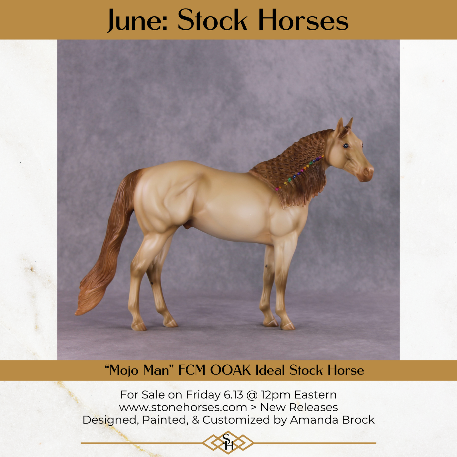 "Mojo Man" OOAK FCM ISH By Amanda Brock - June GemStones Series