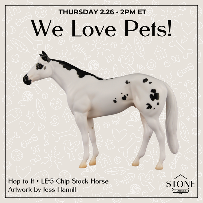Hop To It LE-5 Chip Stock Horse by Jess Hamill SCD26